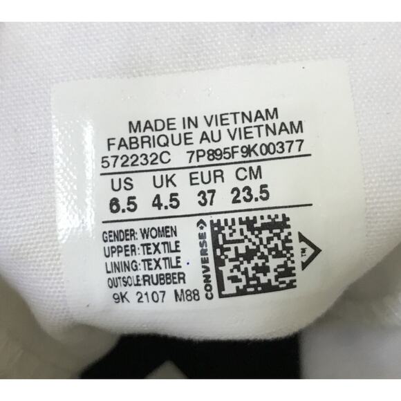 Converse All Star Chuck Taylor 572232 Polka Dot Lift Platform Sneakers Shoes 6.5 - Picture 3 of 8